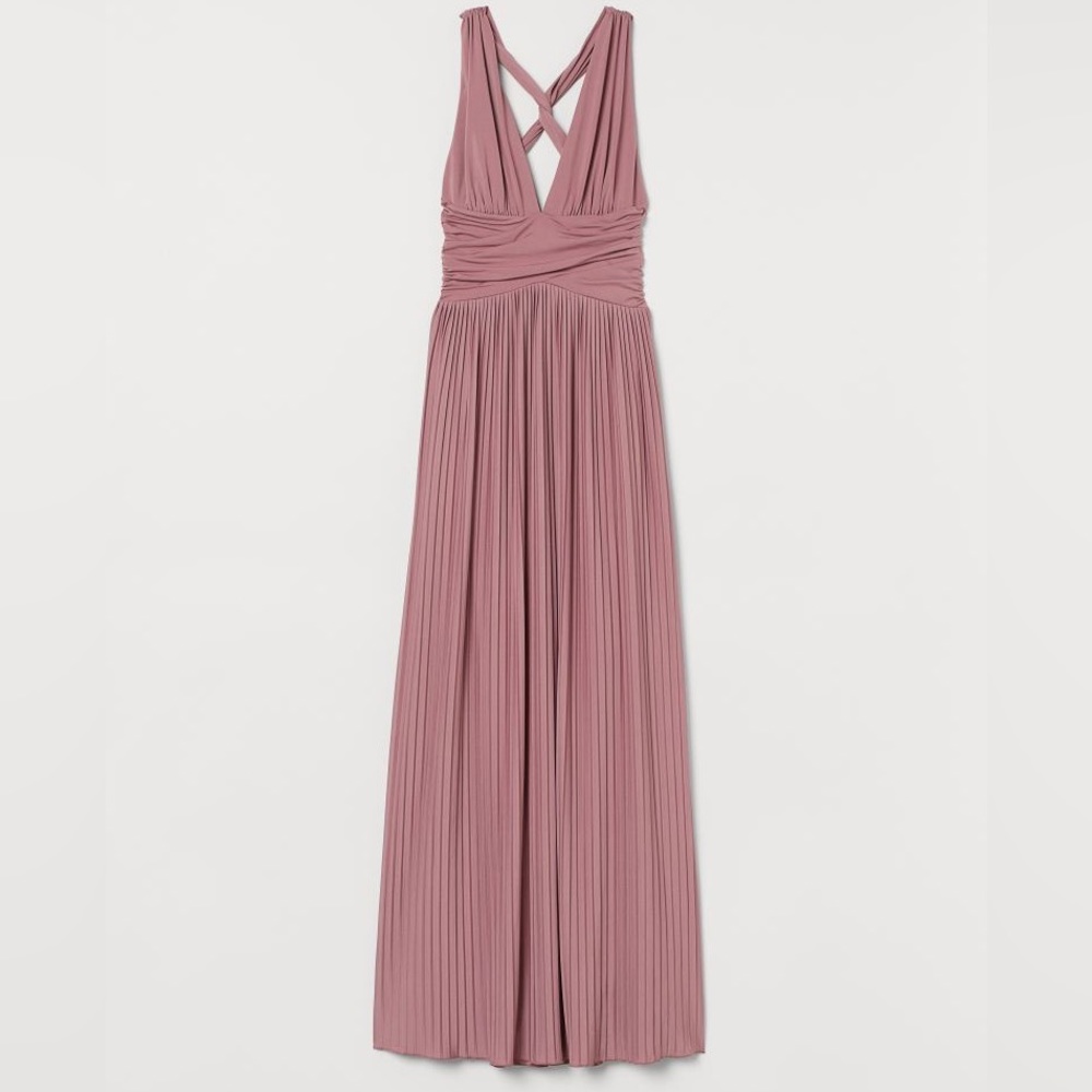 Pleated maxi dress